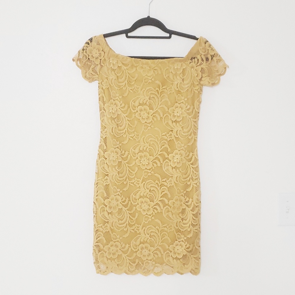 NWT Mustard Lace Dress